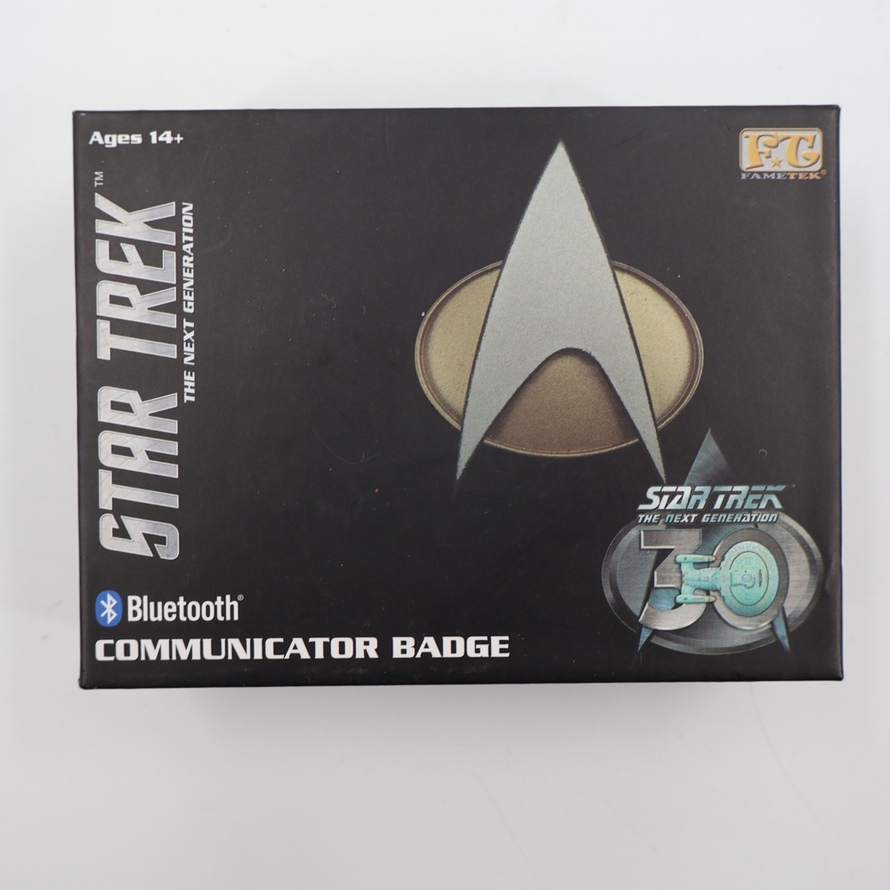 Fametek Star Trek TNG 30th Bluetooth Communicator Badge Gold Silver FT-PIN